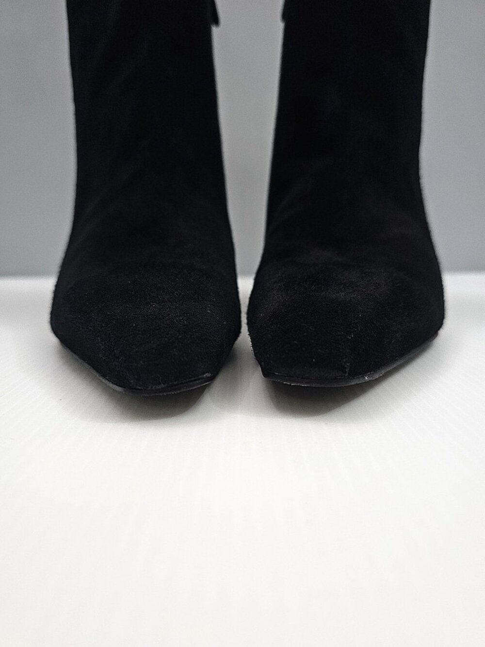 Sam Edelman Saige Ankle Bootie Womens 8 Black Suede Block Heel Pointed Toe - Picture 7 of 16